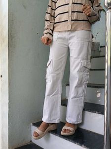 White Denim Cargo For Women