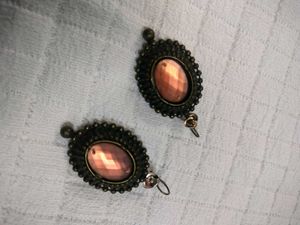 Vintage Oval Gemstone Earrings