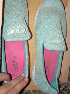 Comfortable Light Blue Slip-On Shoes
