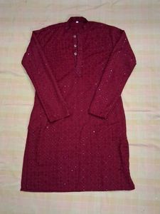 Maroon Kurta with Sequins