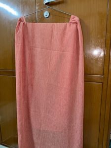 Peach Embroidered Blouse with lengha and duppta