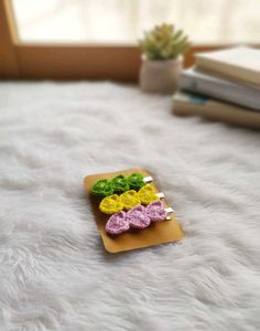 Crochet Heart Hair Clips (Set of 3)