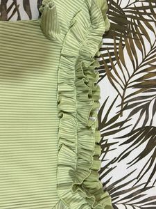 Ruffle Trim Crop Top