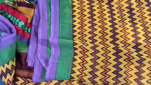 Nice Yellow Green Brown Colour Saree