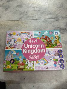 4-in-1 Unicorn Kingdom Jigsaw Puzzle