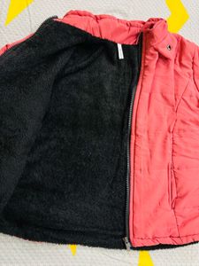 Pink Winter Jacket with Hood