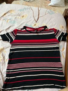 Striped Ribbed Knit Top