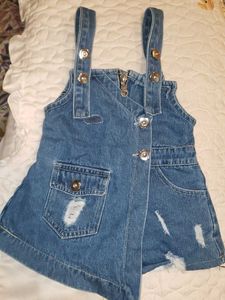 Cute Denim Pinafore Dress