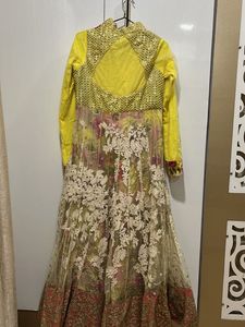 Stunning Yellow Embroidered Lehenga Choli