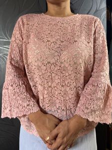 Chic Lace Bell Sleeve Top