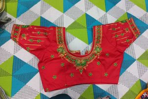 Red Embroidered Blouse