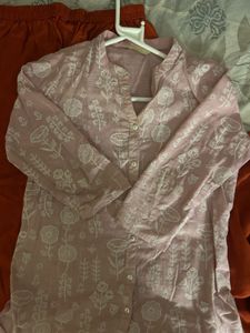 Embroidered Pink Kurta