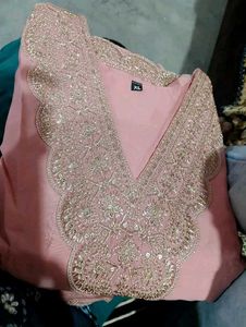 Elegant Peach Kurta Set with Dupatta