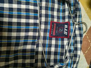 NEW Blue Checkered Casual Shirt size M/40CM