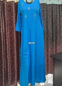 New Vibrant Blue Embellished Ethnic Gown