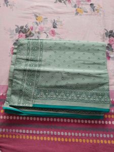 pure cotton sea green saree 🤍✨