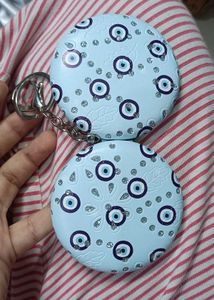 Cute Evil Eye Keychain with mirror