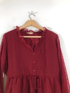 Maroon Casual Top(Women’s)