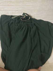Green  Frock-Style Top &amp; Sharara