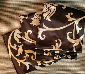 DISCOUNT:3 Pcs FLORAL PRINT SILK CURTAINS