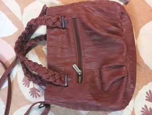 Chic Brown Braided Handle Handbag