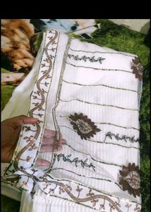 Elegant Embroidere saree with blouse