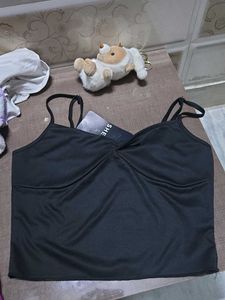 Black Spaghetti Strap Cami Top