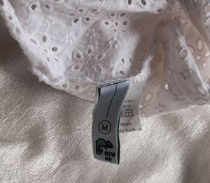 White Eyelet Corset Top