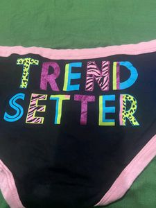 Black &amp; Pink Trim Panties