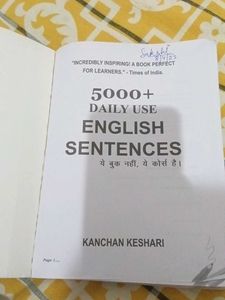 5000+ Daily Use English Sentences Book