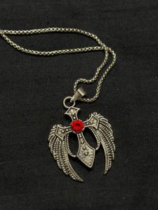 Gothic Cross Wing Pendant Necklace