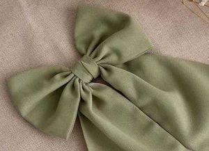 Elegant Sage Green Bow Hair Clip