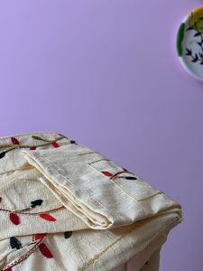 Cream Embroidered Kurta + Free Gift