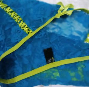 Blue Lace Briefs with Yellow 💛