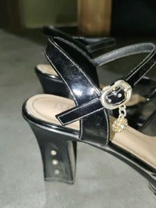Black Mesh Heels
