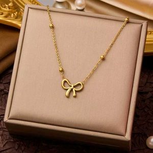 Anti Tarnish Bow Necklace