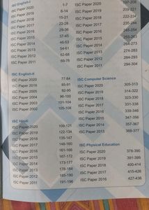 ISC 10 Years Solved