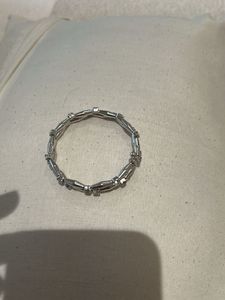 Elegant Silver Tone Beaded Bracelet