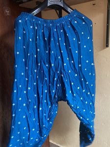 Blue Ethnic Dupatta with White Print