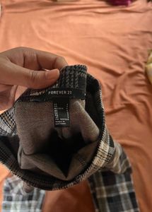 Forever 21 Plaid High-Waisted Pants