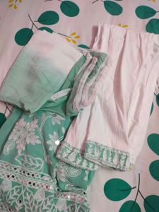 Elegant Mint Green Kurta pant dupatta set