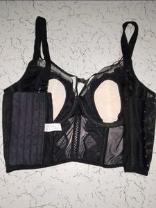 black corset bra