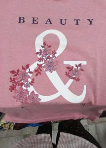 Pink long tshirt kurta