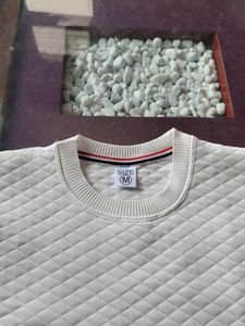Cream Quilted Sweatshirt