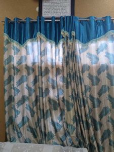 Beautiful Teal & Leaf Pattern Curtains