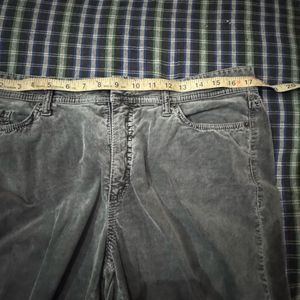 Gray velvet/corduroy Pants