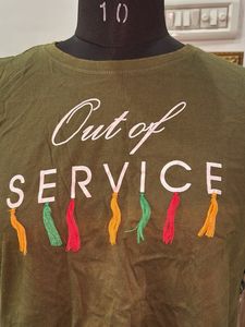 Olive Green Graphic T-Shirt