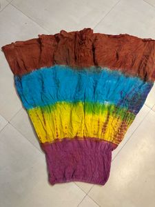 Boho Rainbow Tiered Maxi Skirt