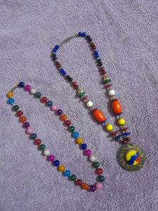 Boho Beaded Necklace Set