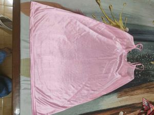 Pink Satin Slip Dress